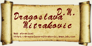 Dragoslava Mitraković vizit kartica